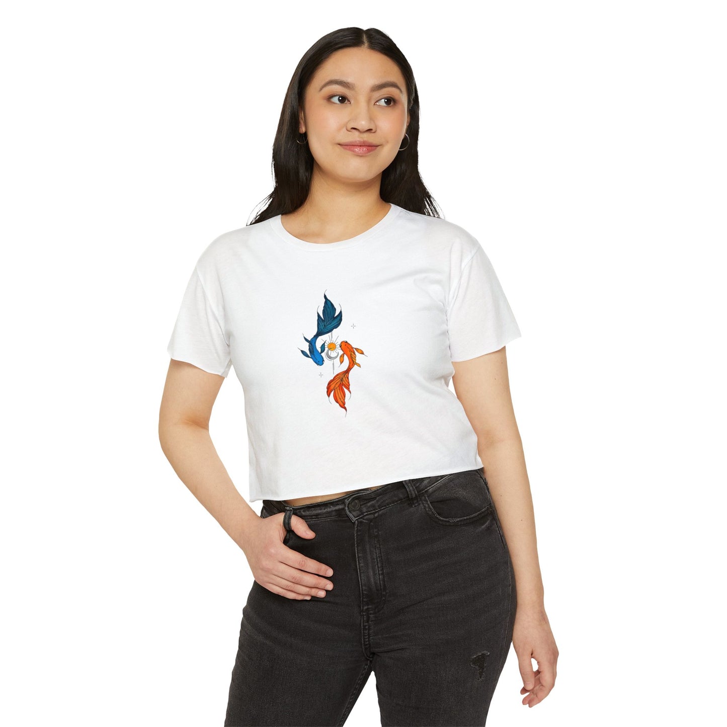 Twin Koi Harmony Boxy Tee