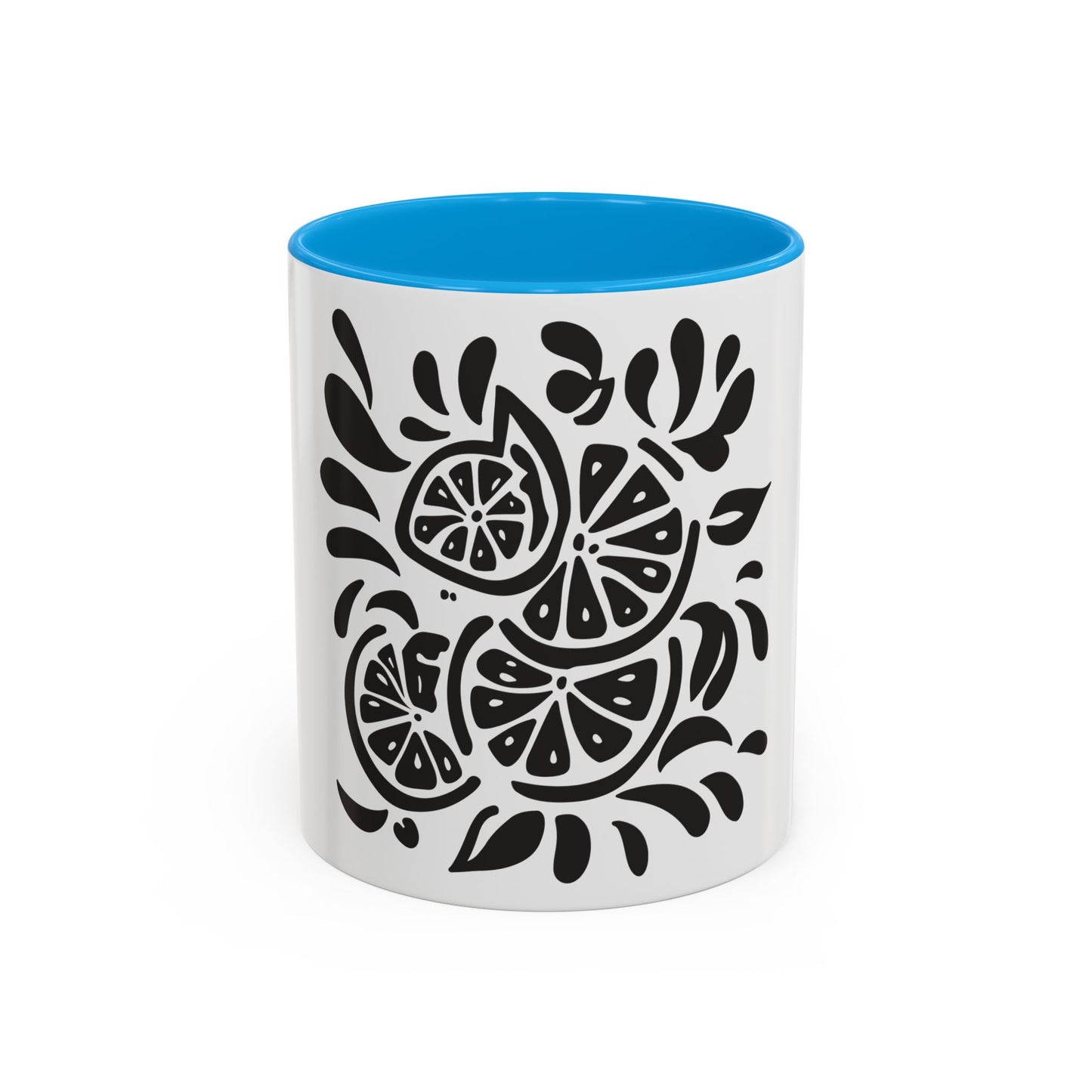 Monochrome Citrus Accent Mug