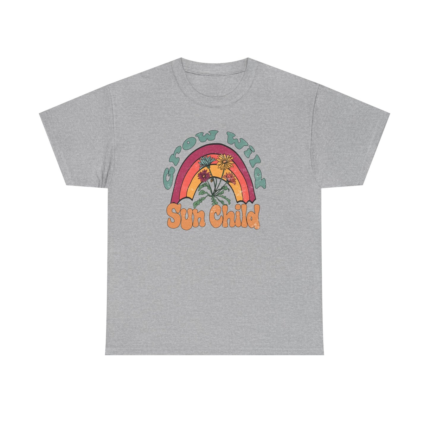Vintage Rainbow Grow Wild Sun Child Tee