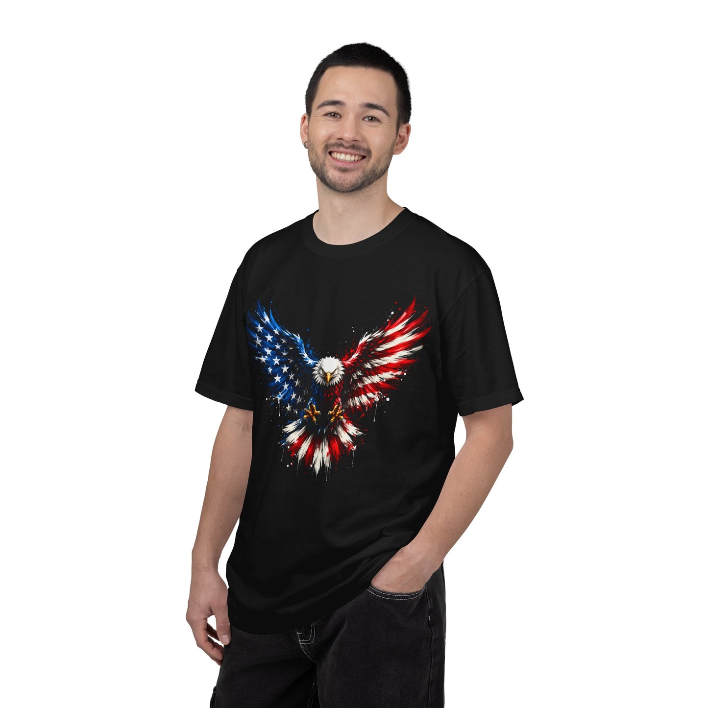Patriotic Eagle Graphic T-Shirt