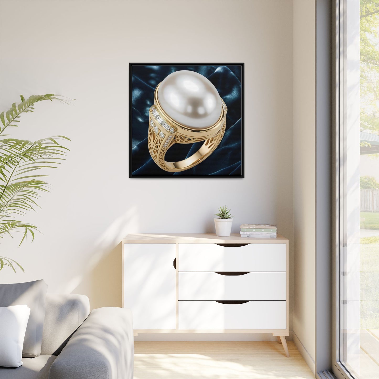 Ivory Pearl Statement Canvas