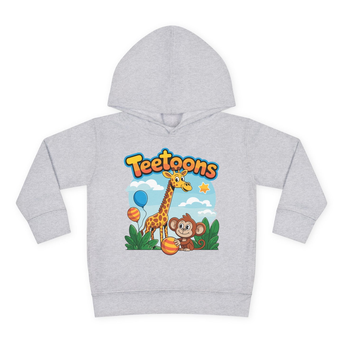 Giraffe and Monkey Toddler Pullover Hoodie