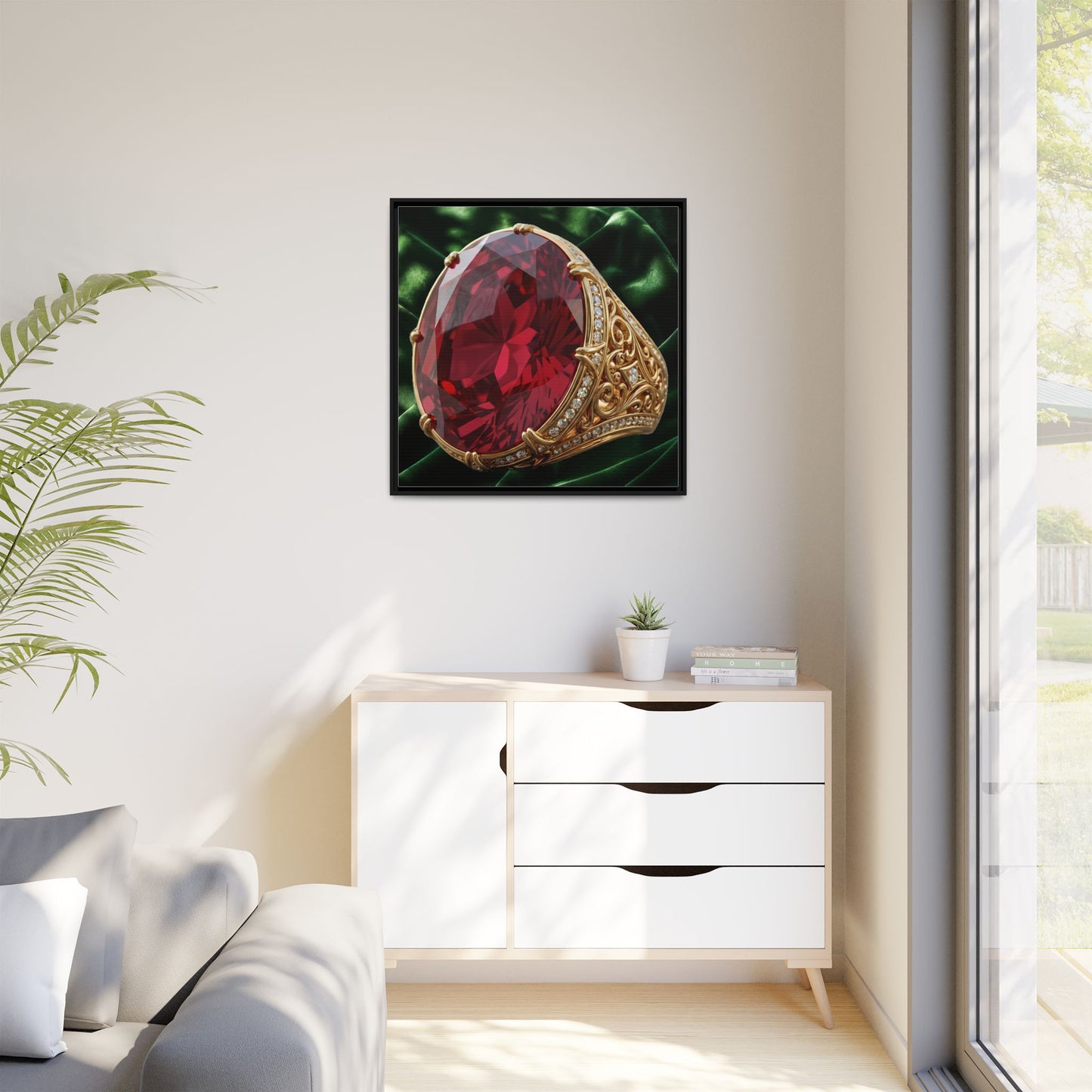 Crimson Ruby Opulence Ring Canvas
