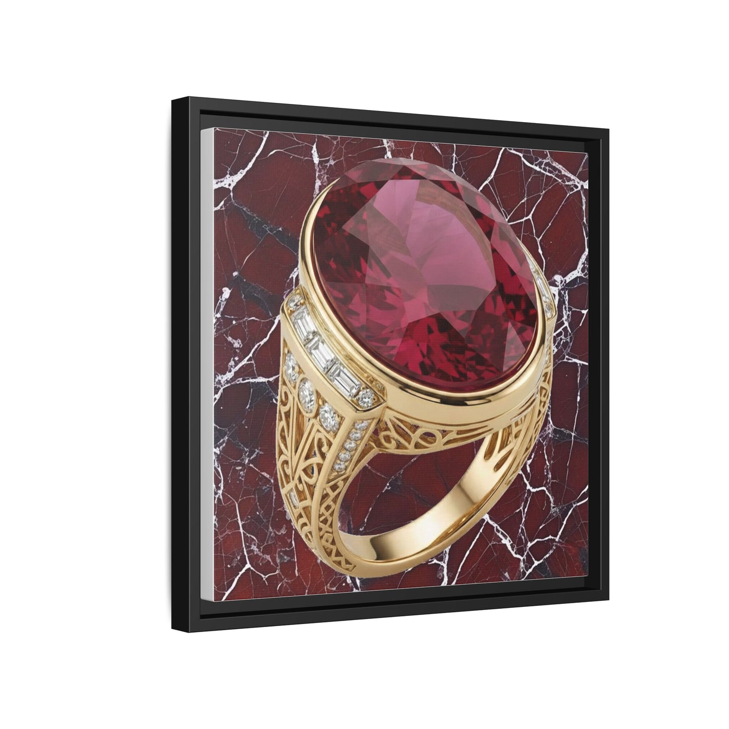 Burgundy Ruby Veinstone Canvas