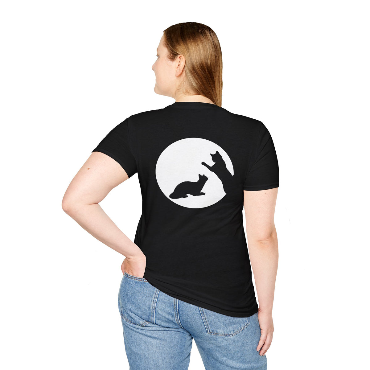 Two Cats Moon Silhouette Women’s Tee