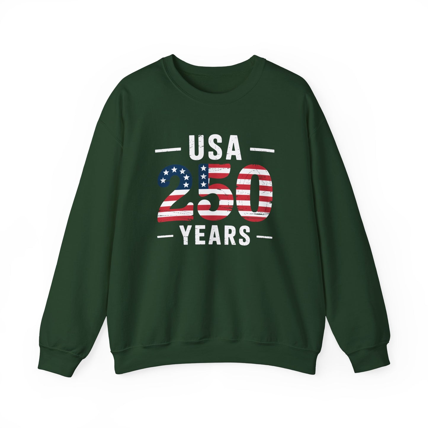 USA 250 Years Patriotic Crewneck Sweatshirt