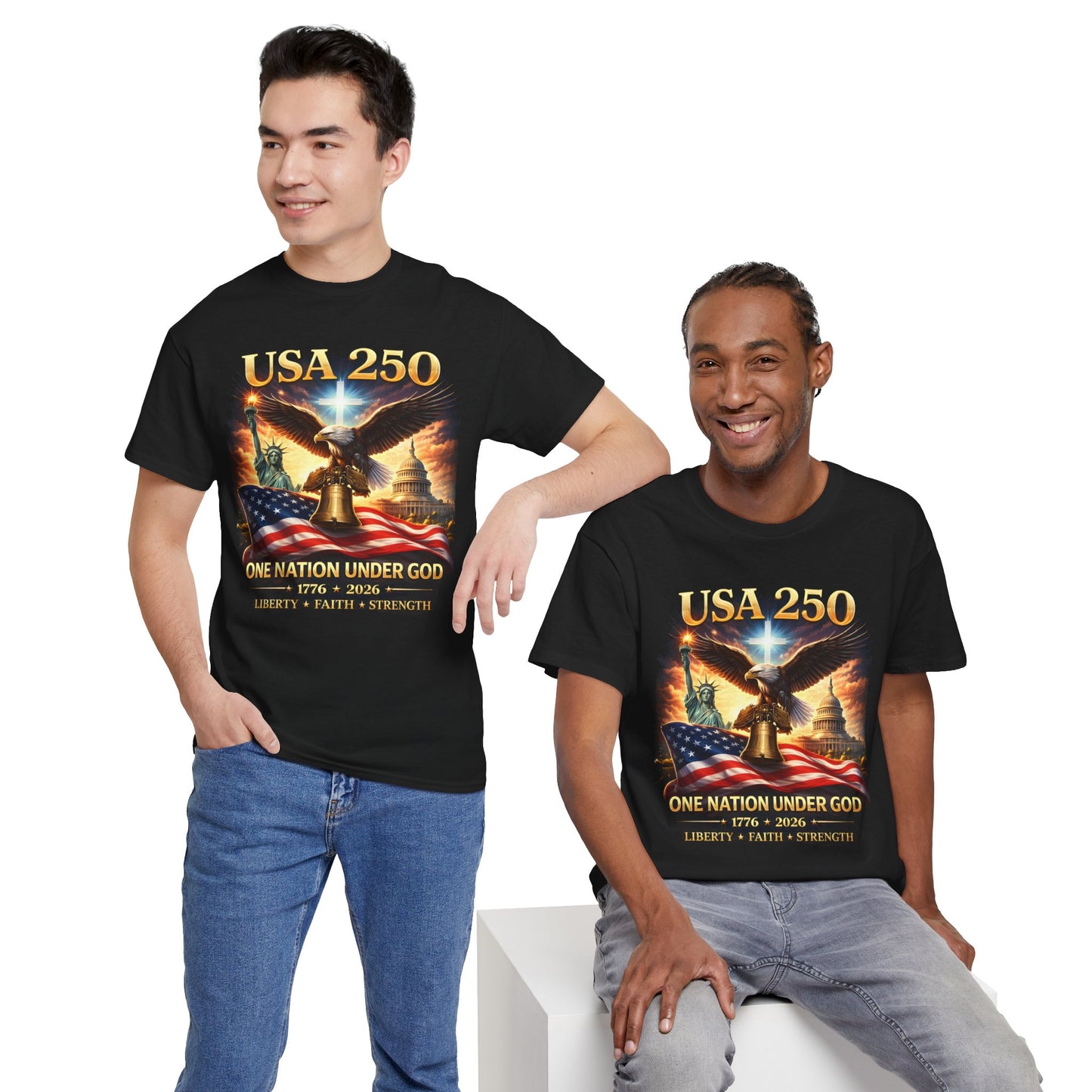 USA 250 Patriotic Tee – One Nation Under God 1776 Shirt