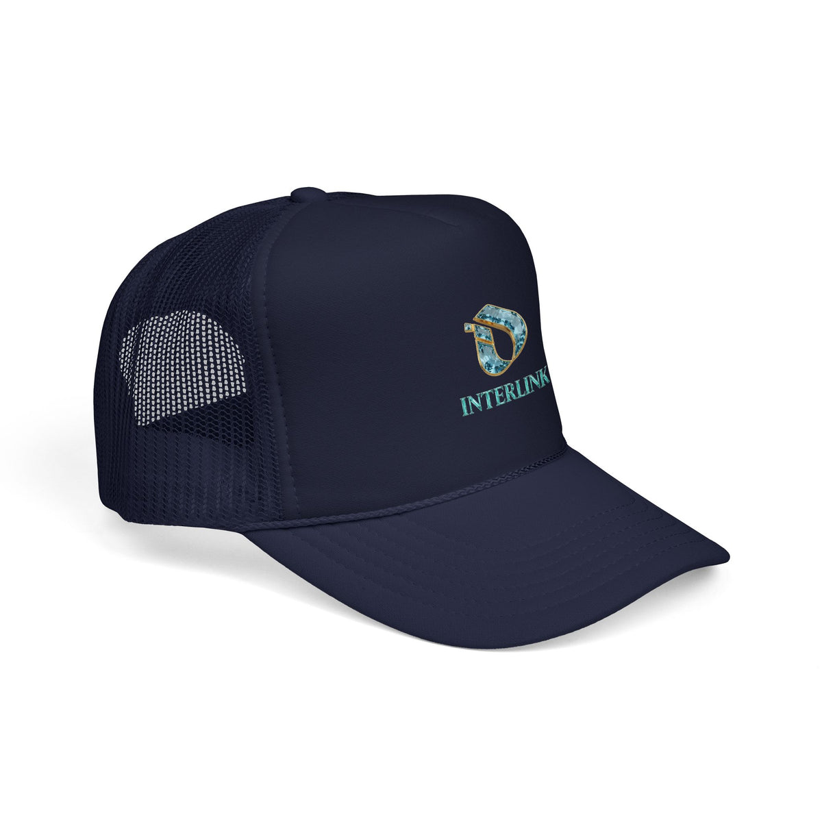 Aquamarine Interlink Laminated Foam Trucker Cap
