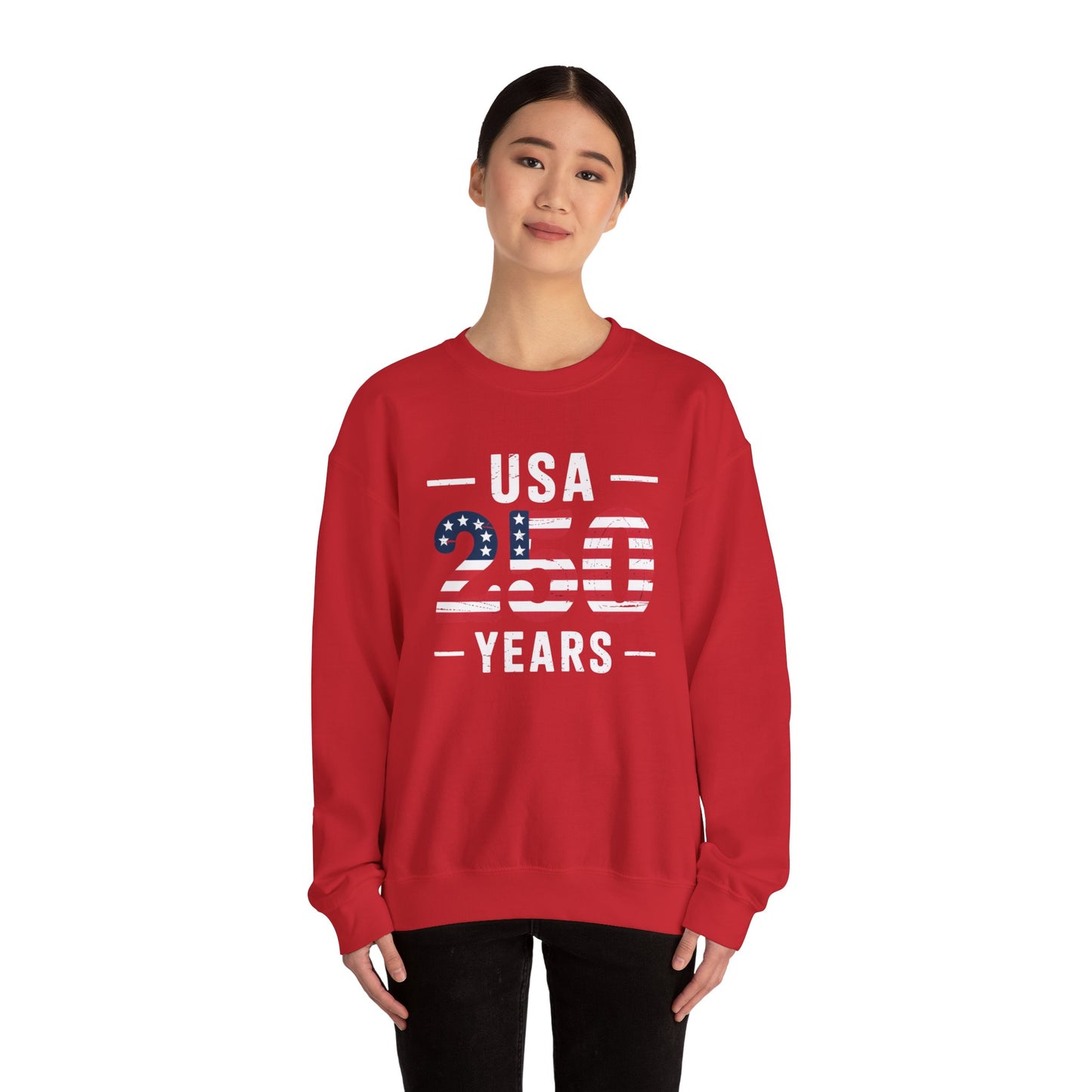 USA 250 Years Patriotic Crewneck Sweatshirt