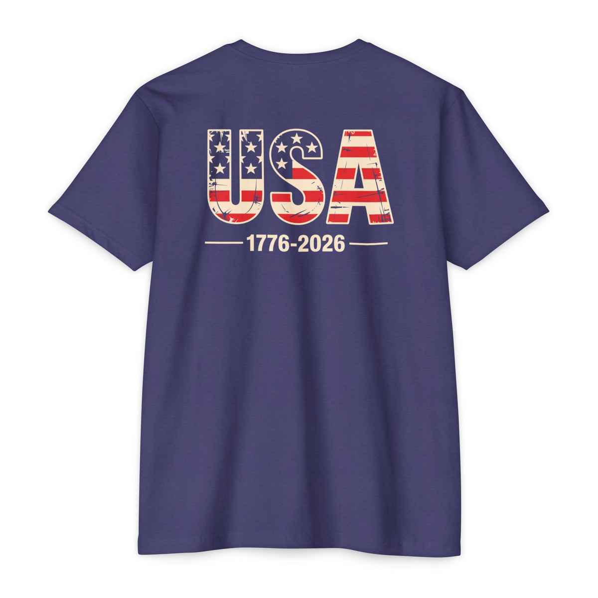USA 1776-2026 Patriotic Flag Graphic T-Shirt