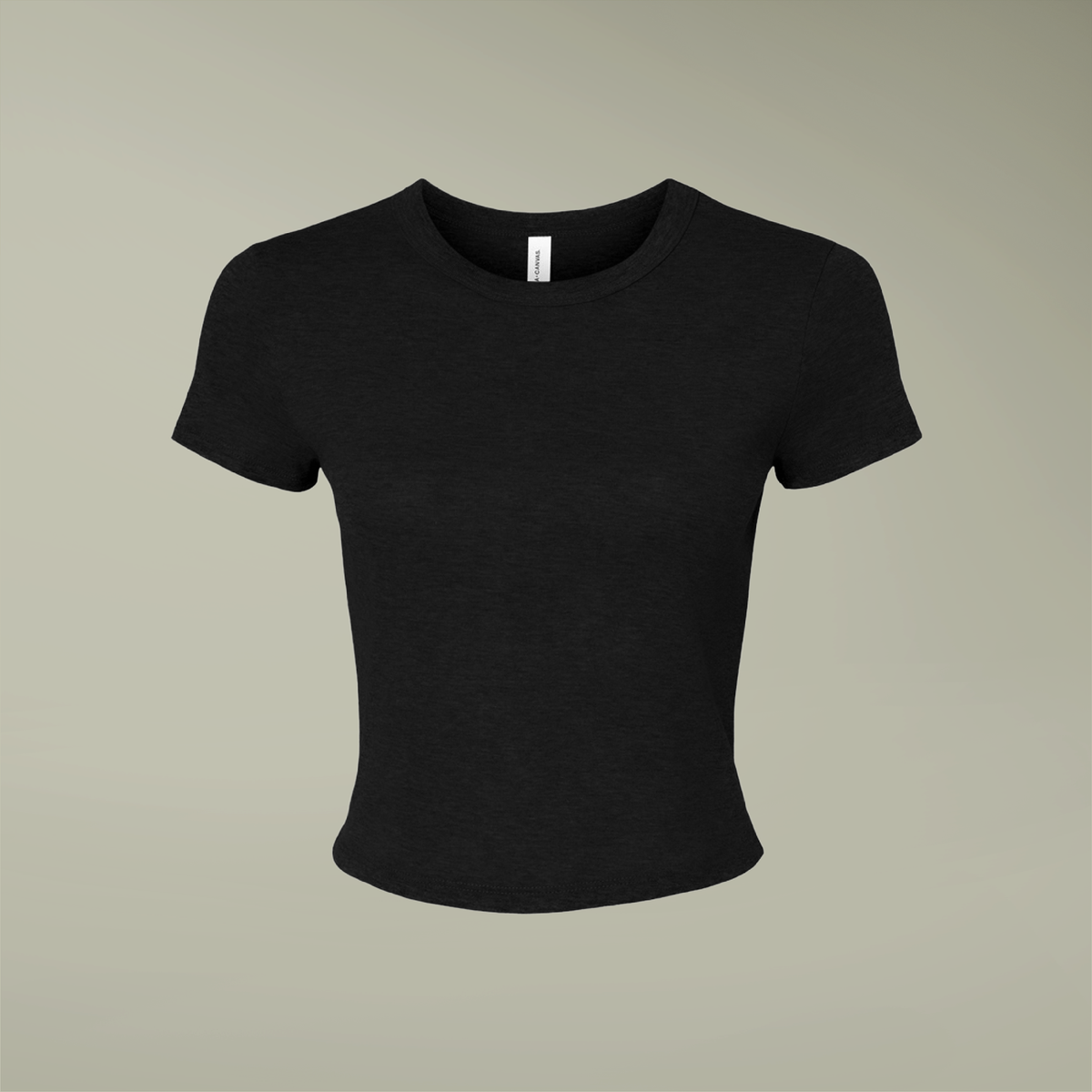 PrintMall Collar Logo Airlume Blend Women’s Tee