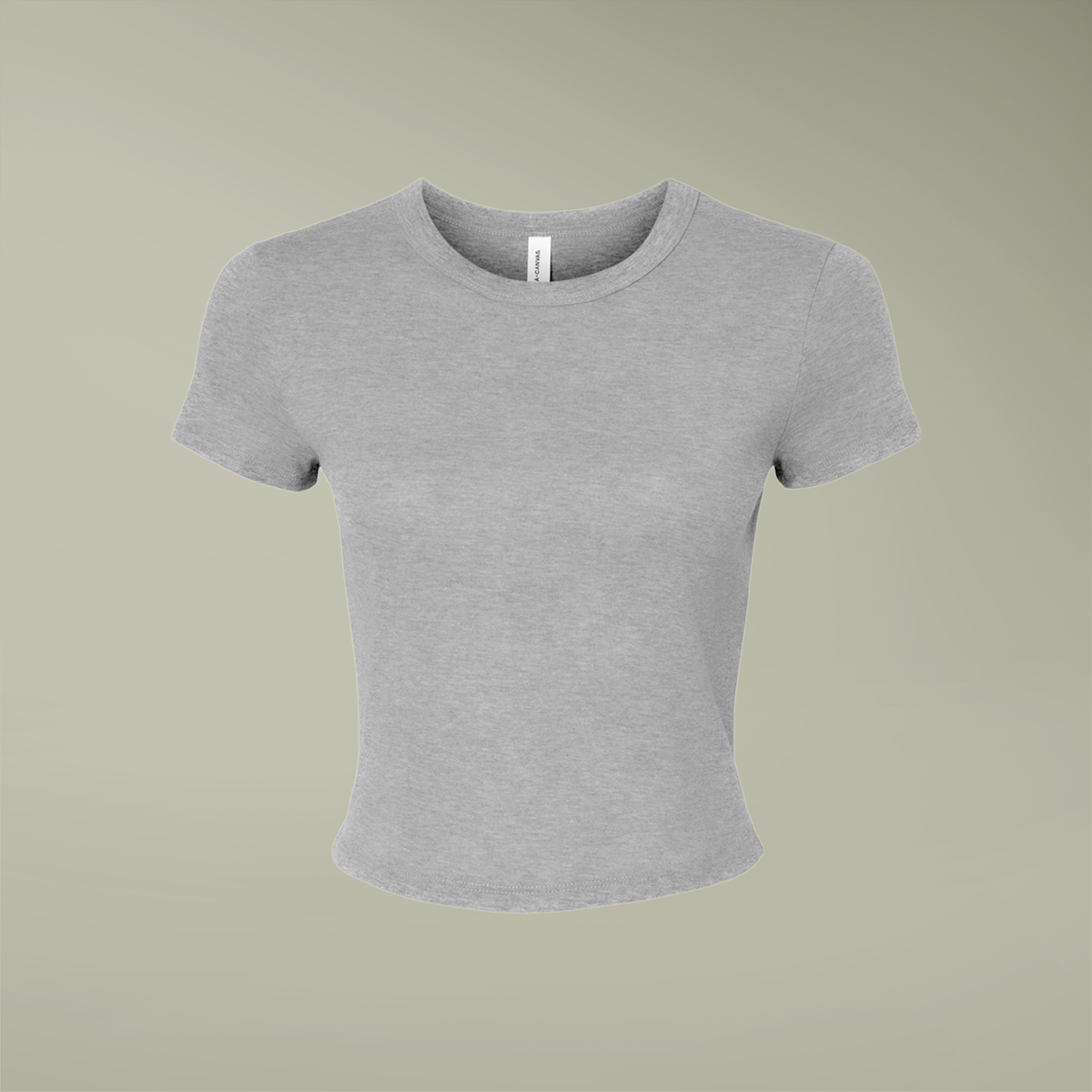 PrintMall Collar Logo Airlume Blend Women’s Tee