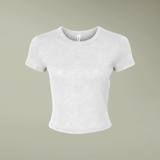 PrintMall Collar Logo Airlume Blend Women’s Tee