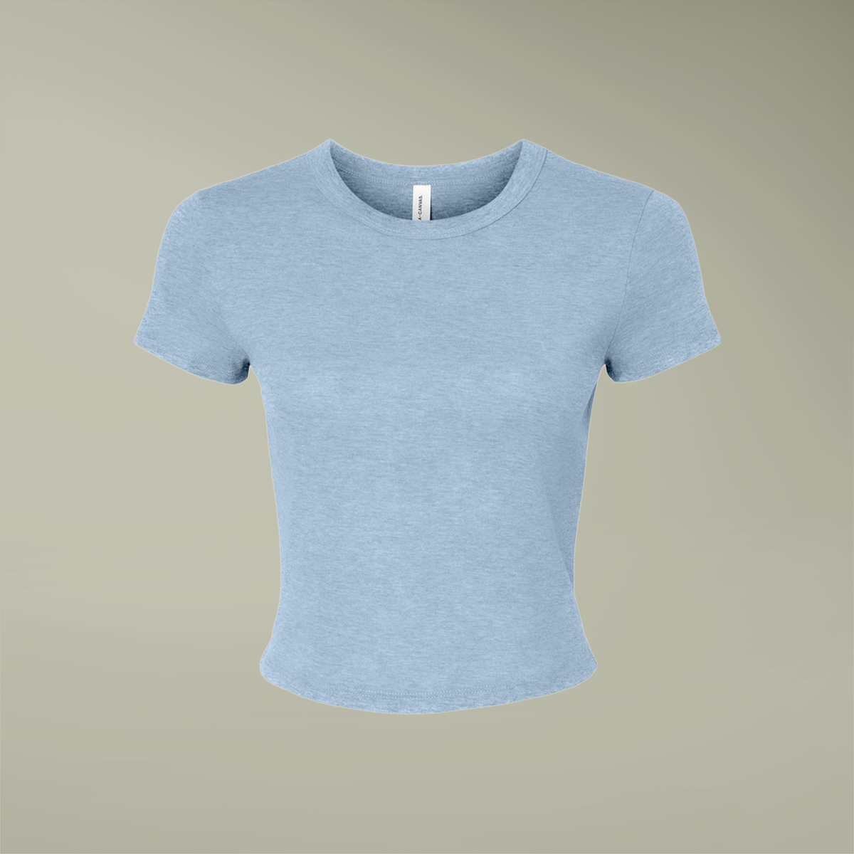 PrintMall Collar Logo Airlume Blend Women’s Tee