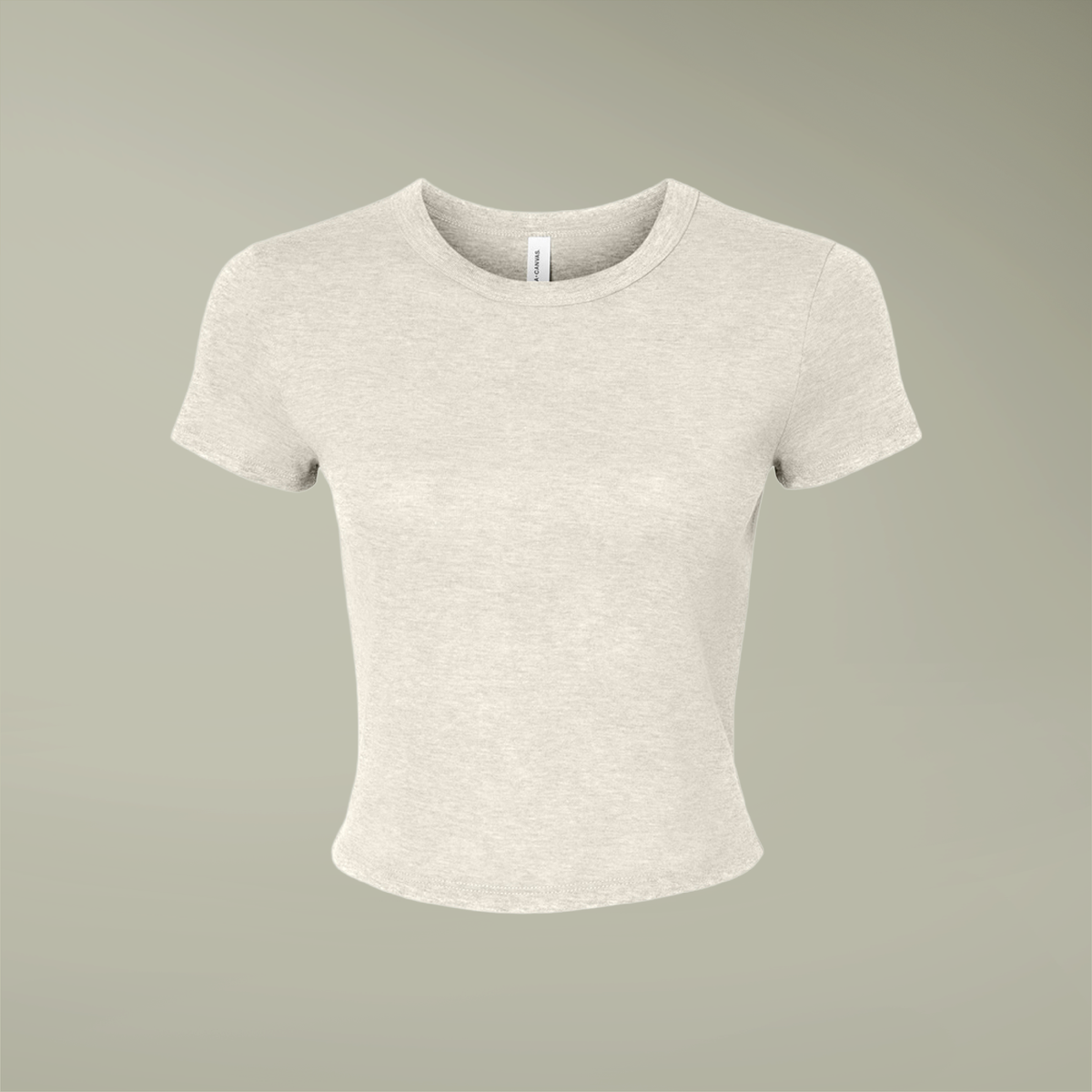 PrintMall Collar Logo Airlume Blend Women’s Tee