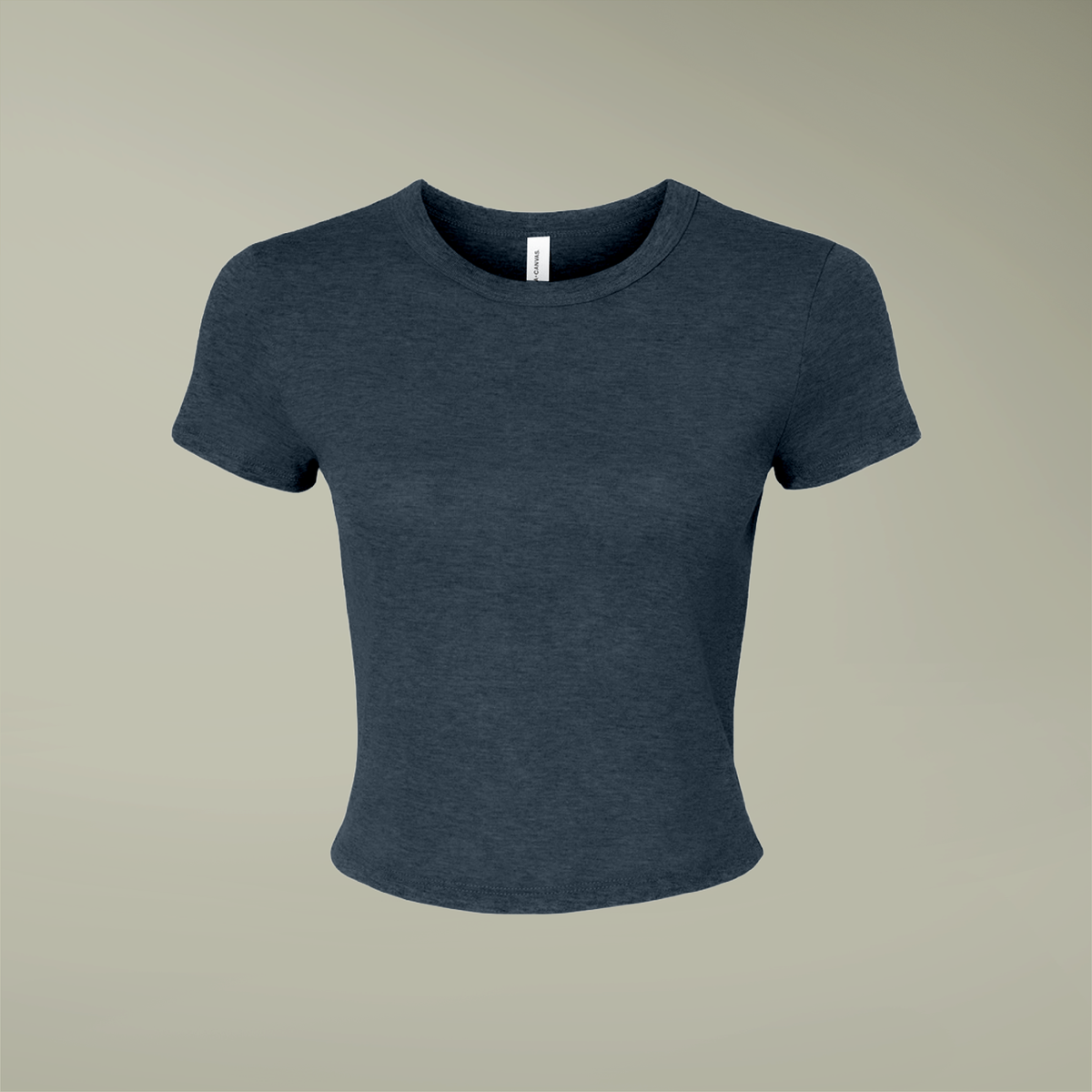 PrintMall Collar Logo Airlume Blend Women’s Tee