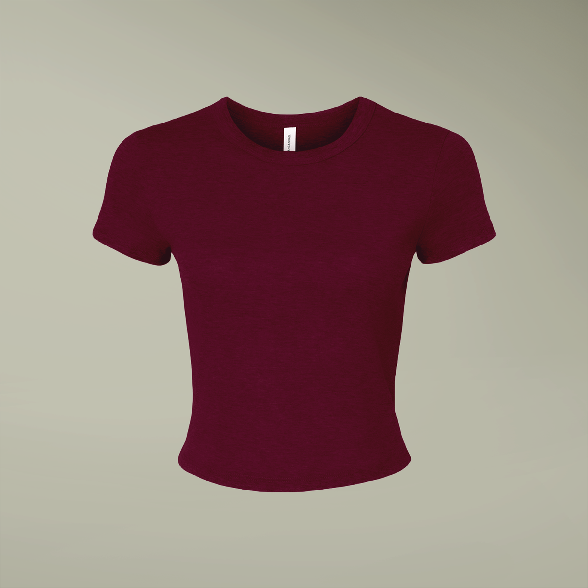 PrintMall Collar Logo Airlume Blend Women’s Tee