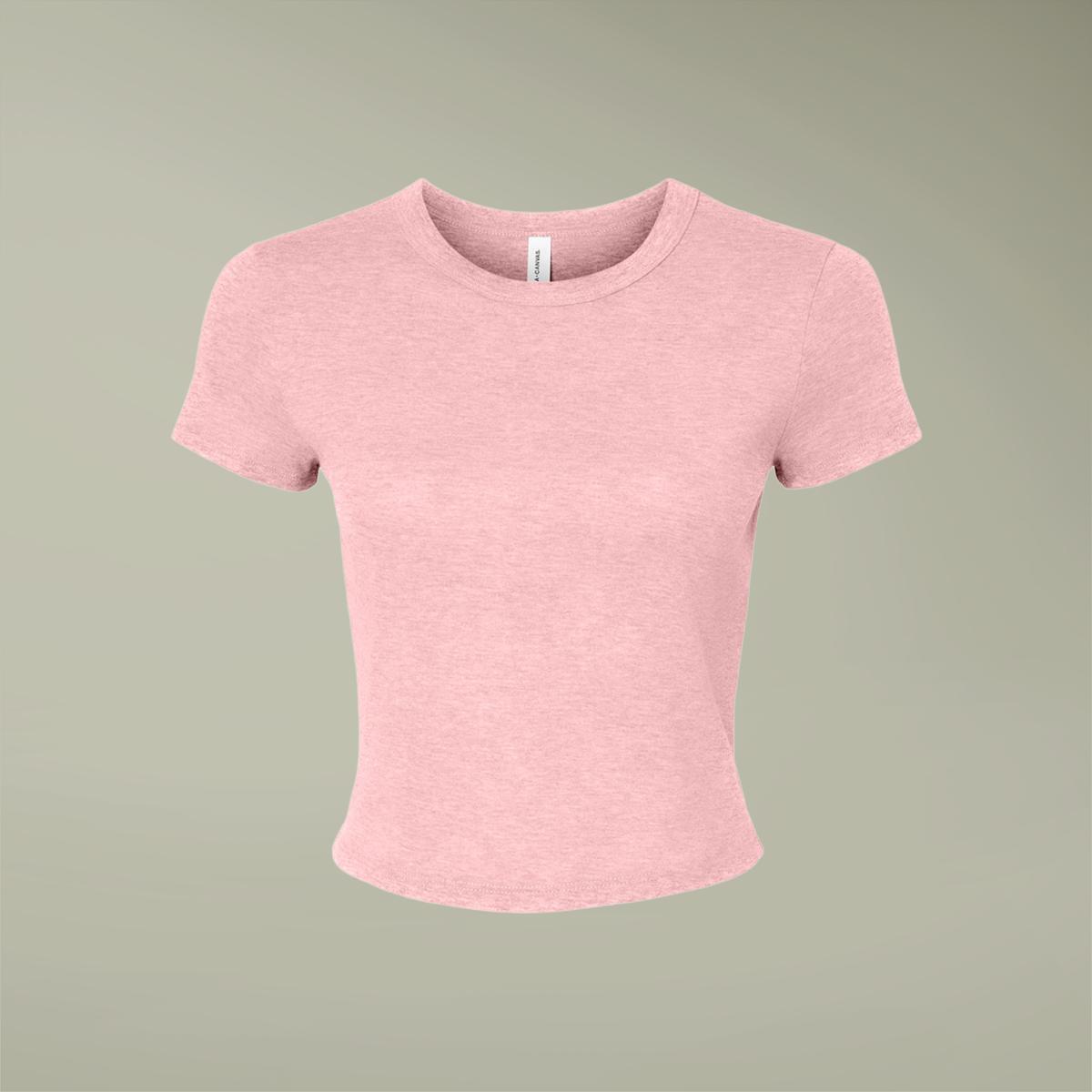 PrintMall Collar Logo Airlume Blend Women’s Tee