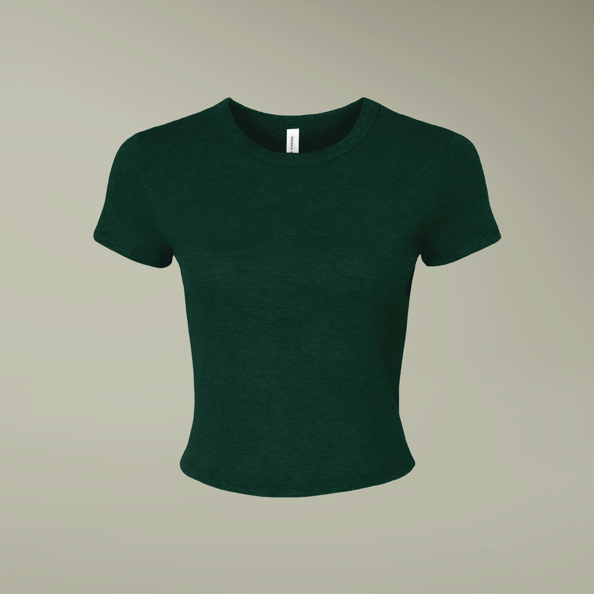 PrintMall Collar Logo Airlume Blend Women’s Tee