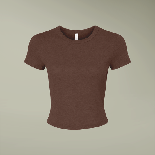 PrintMall Collar Logo Airlume Blend Women’s Tee