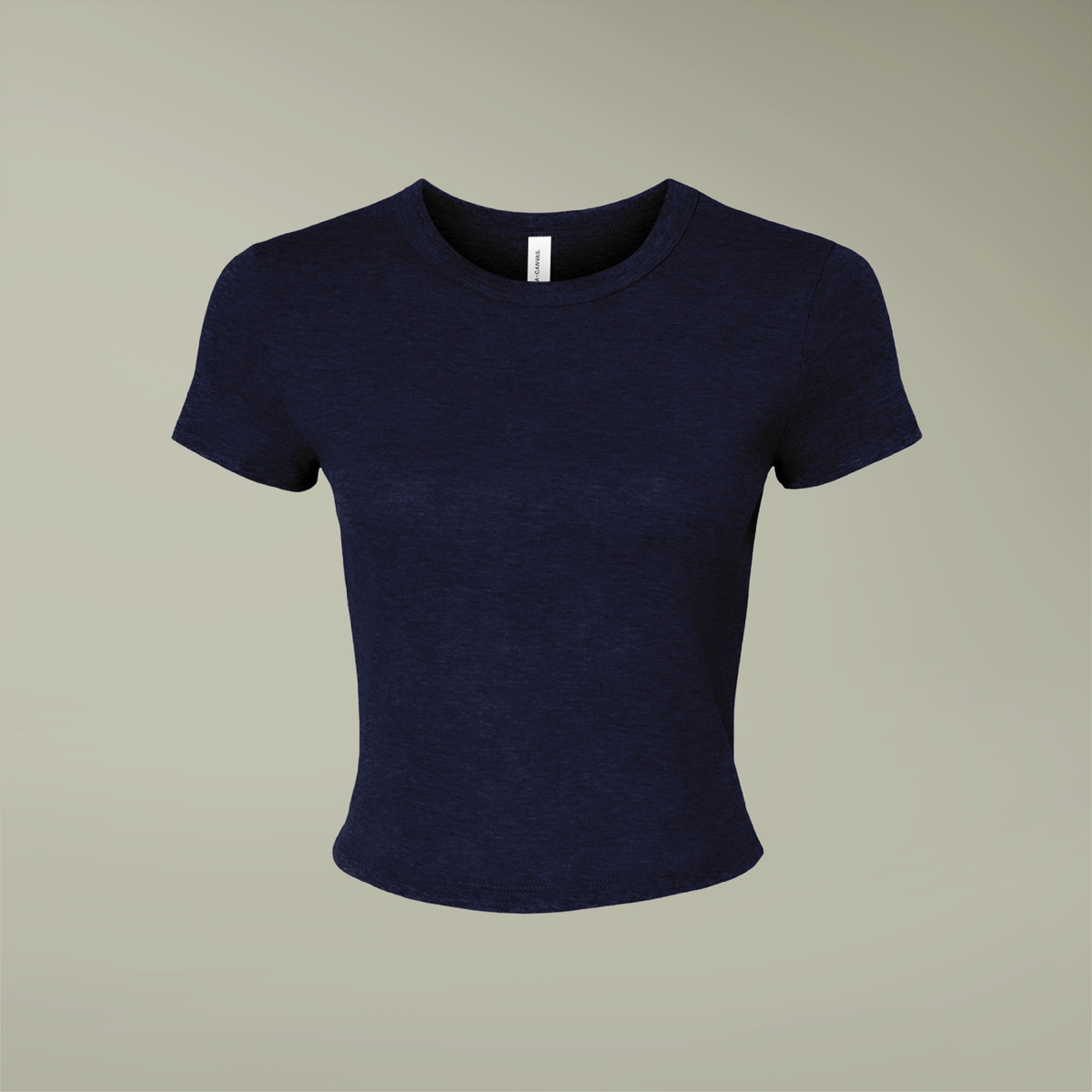 PrintMall Collar Logo Airlume Blend Women’s Tee