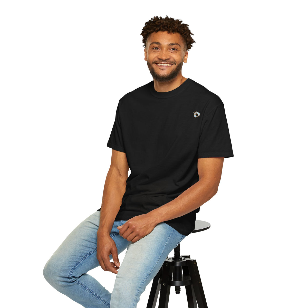 Moonstone Opal Interlink Back Graphic Ring-Spun Cotton Tee