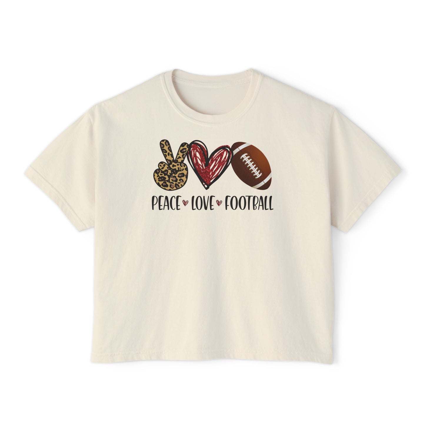 Football Heart Boxy Tee