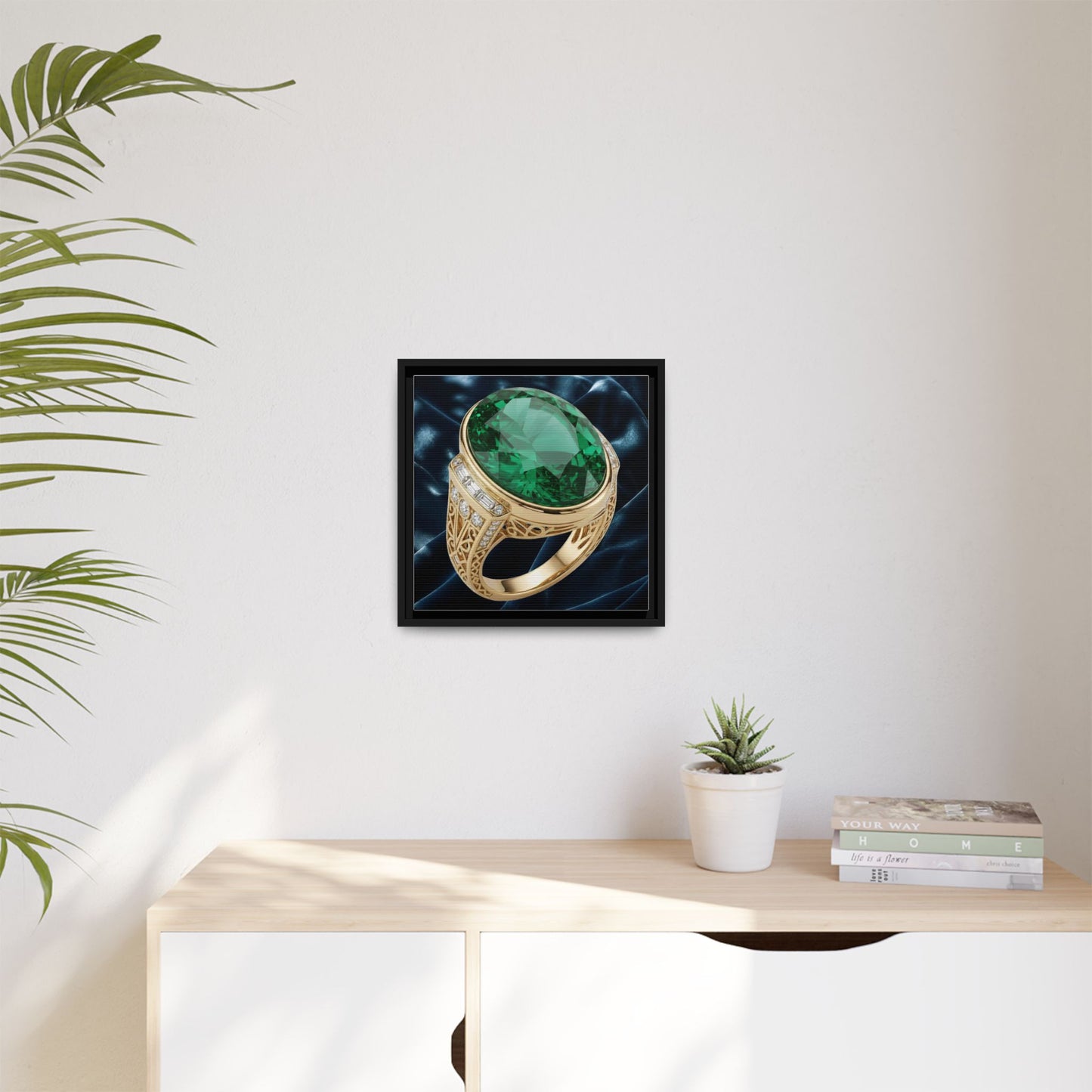 Midnight Velvet Emerald Canvas