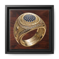 Rosewood 2026 World Football Champion Ring Framed Canvas