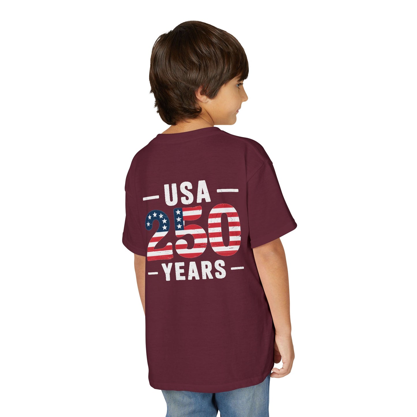 Youth USA 250 Years Patriotic Flag T-Shirt