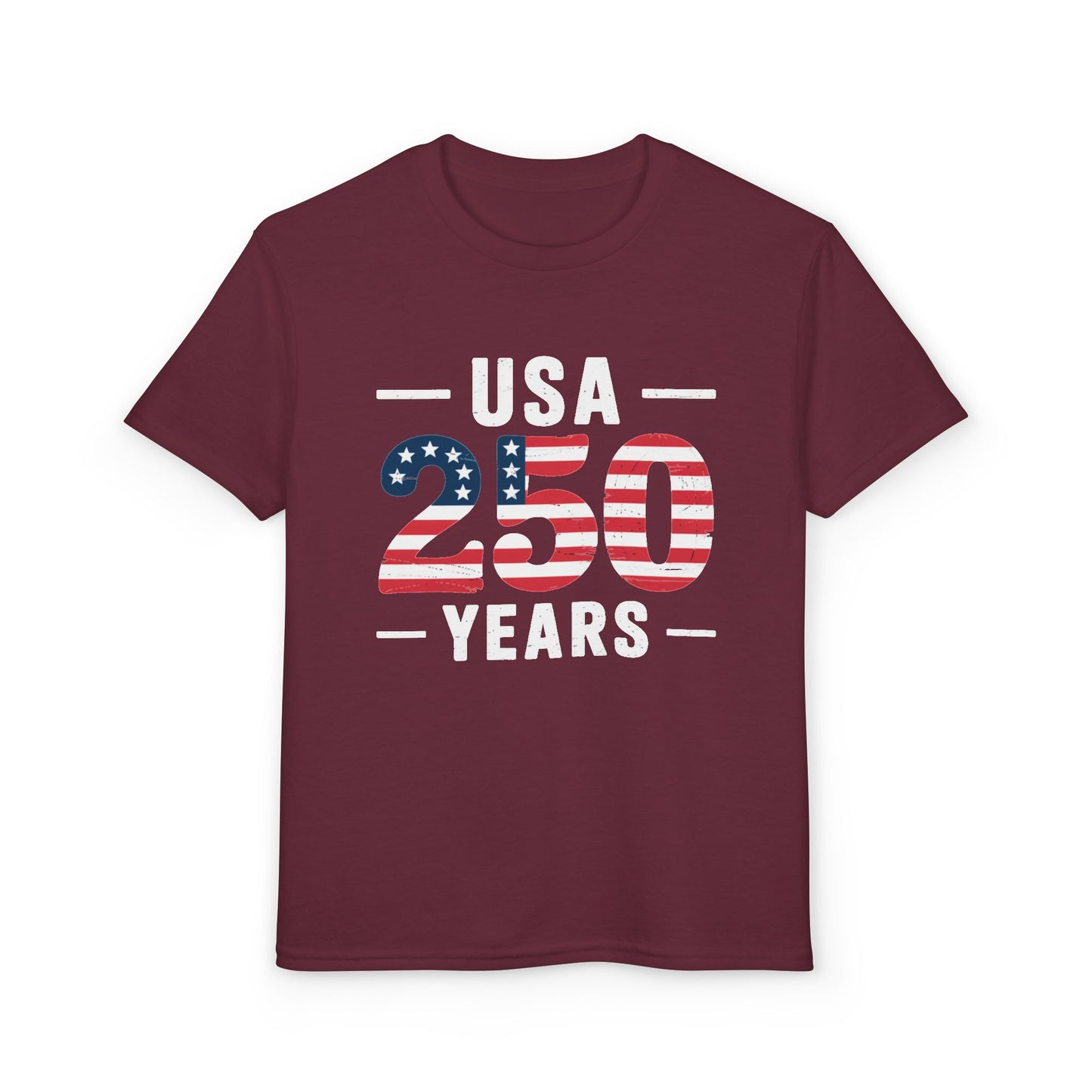 Youth USA 250 Years Patriotic Flag T-Shirt