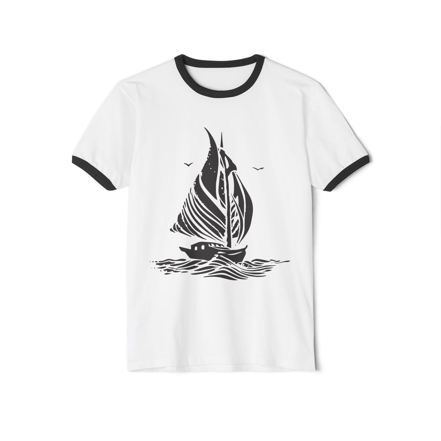 Vintage Sailboat Ringer Tee