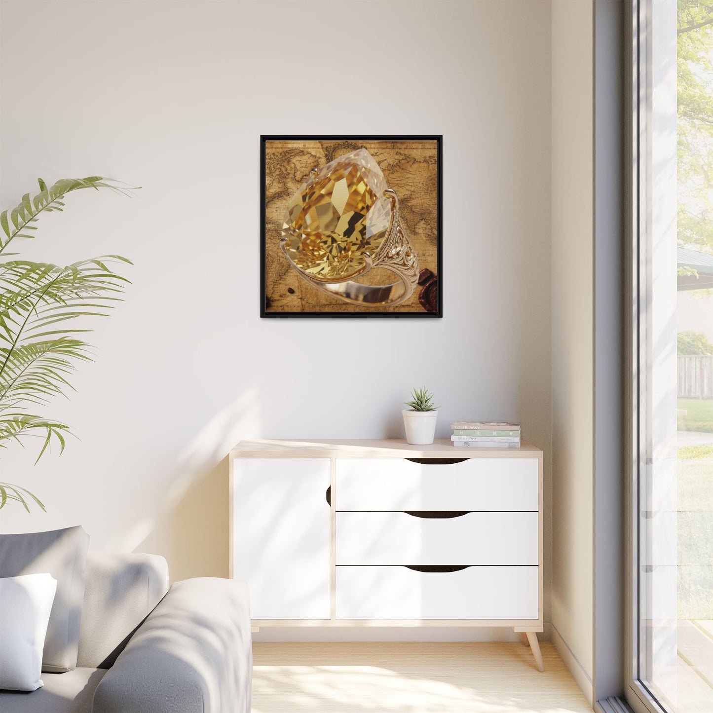 Antiquarian Ring Framed Canvas