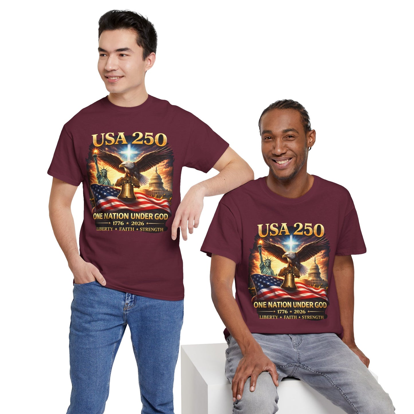 USA 250 Patriotic Tee – One Nation Under God 1776 Shirt