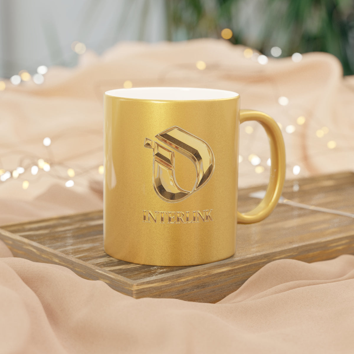 Metallic Halo Interlink Ceramic Mug