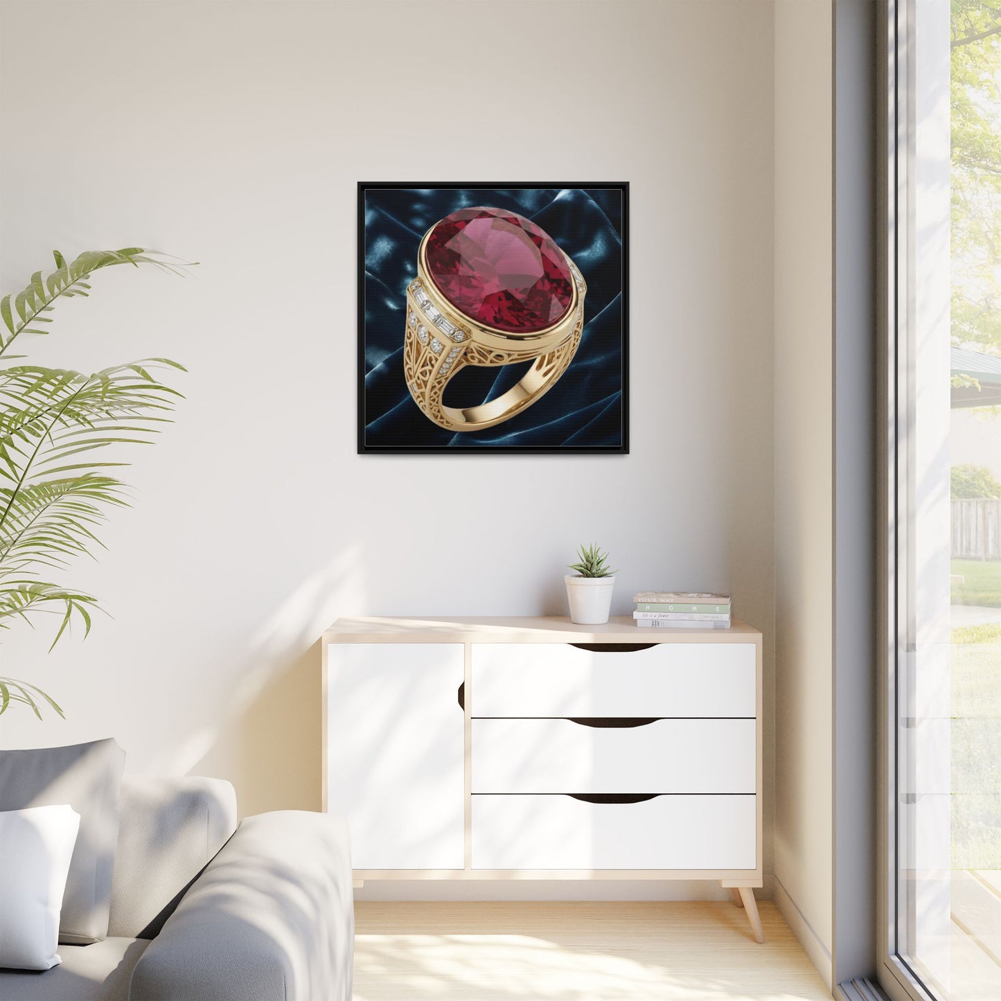 Midnight Velvet Ruby Canvas