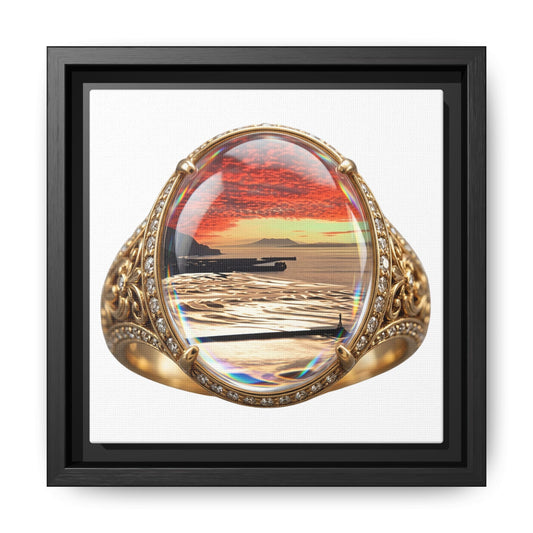 Radiant Coastal Sunset Signet Canvas