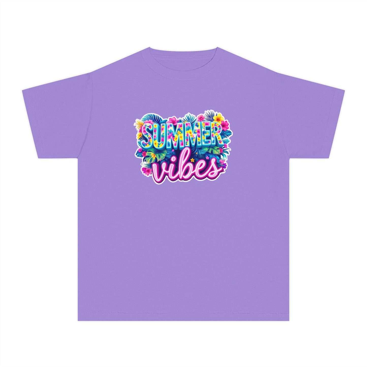 Summer Vibes Floral Youth Tee
