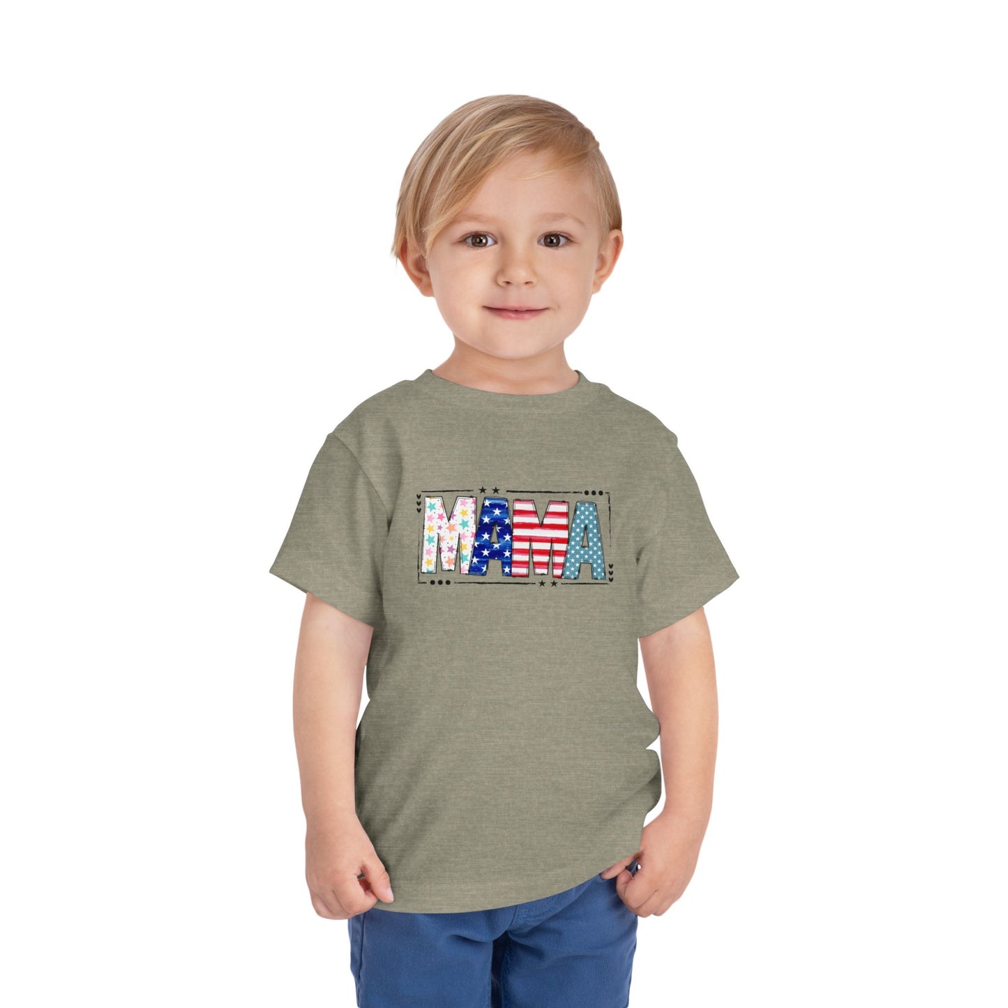 Toddler MAMA Patchwork Stars & Stripes T-Shirt