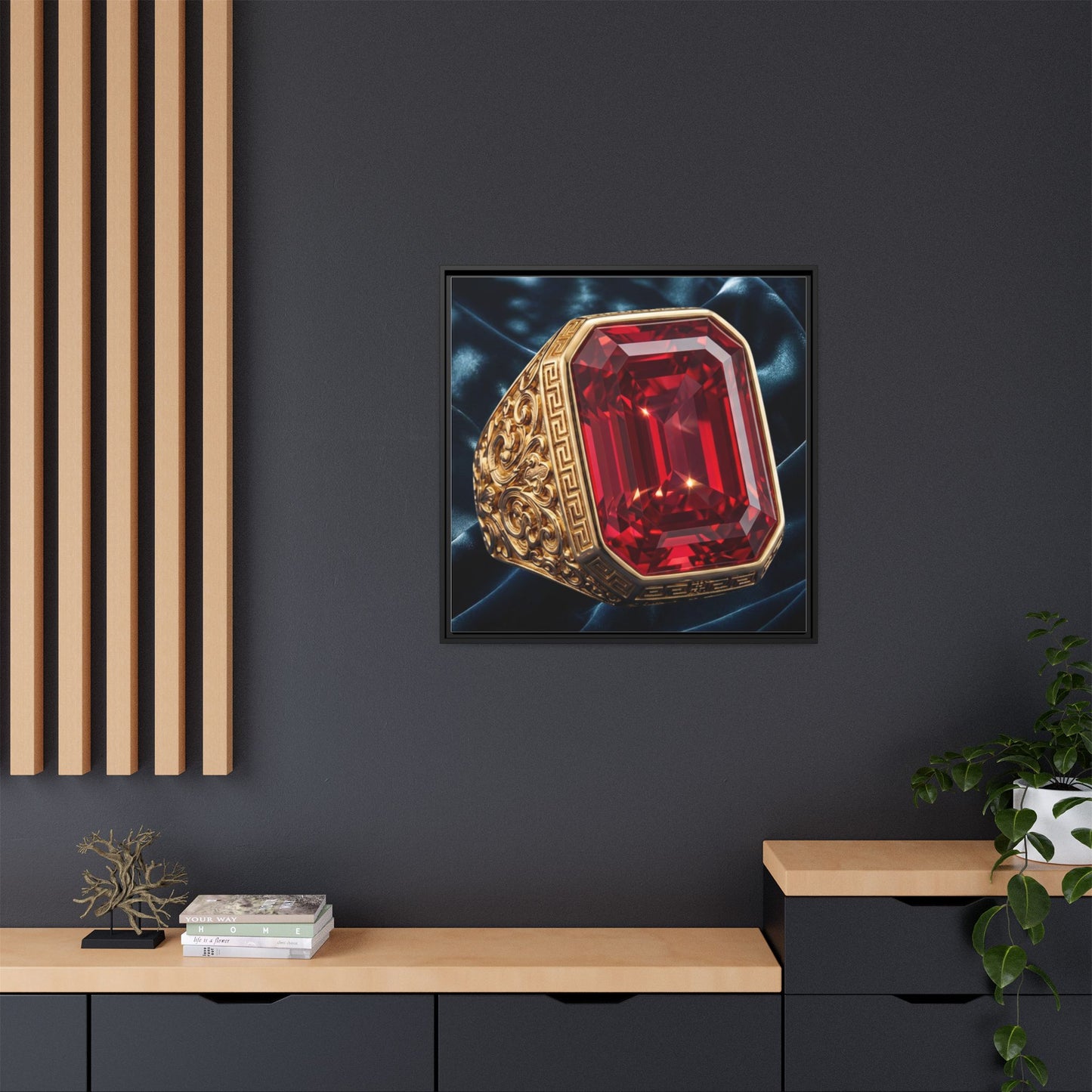 Vintage Ruby Signet Ring Canvas