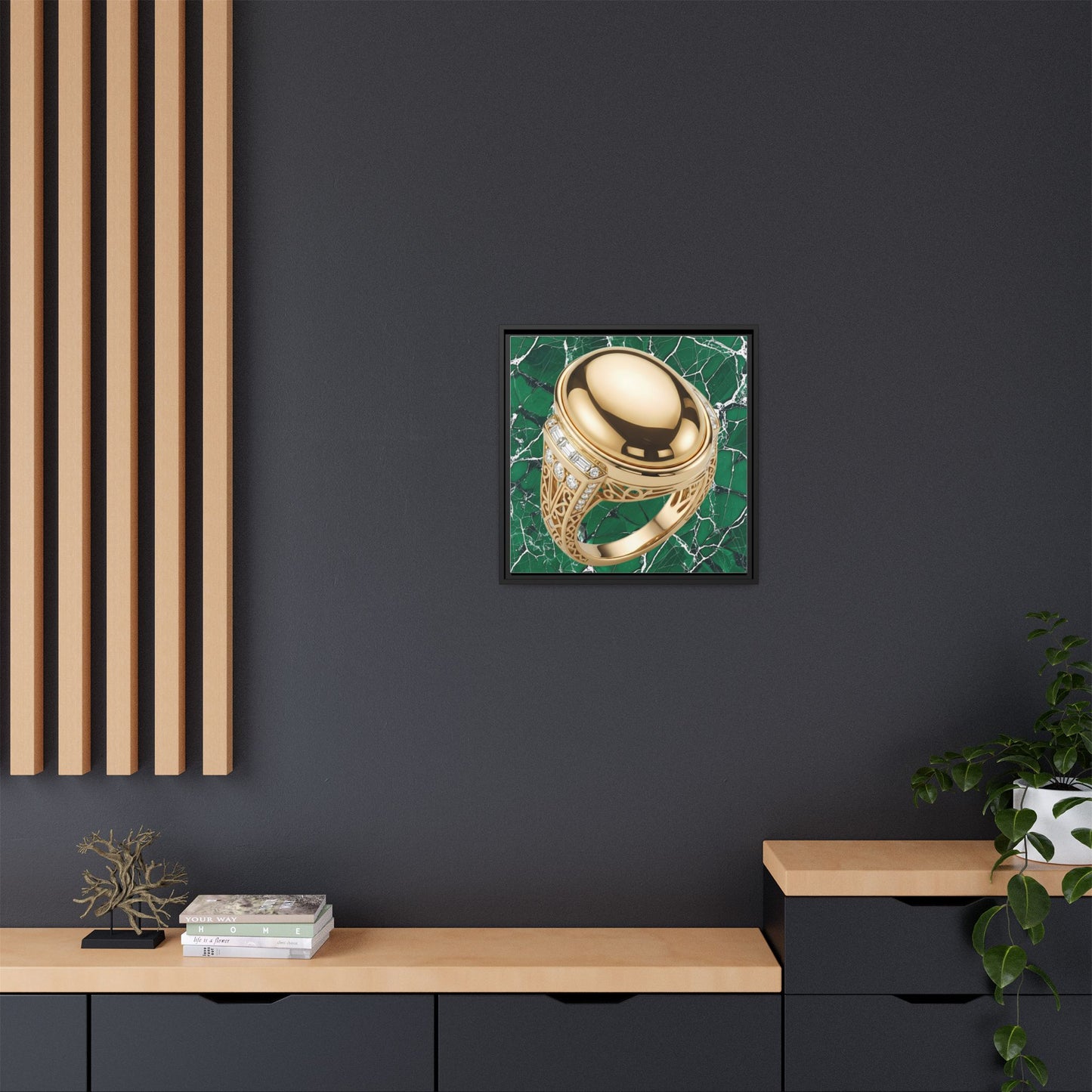 Regal Gold Marble Ring Canvas
