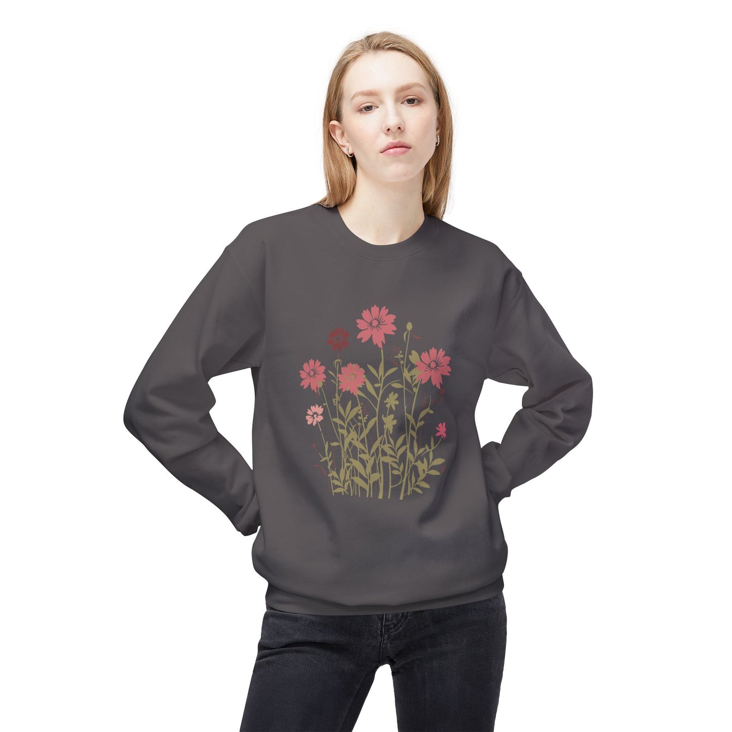 Wildflower Garden Graphic Crewneck Sweatshirt