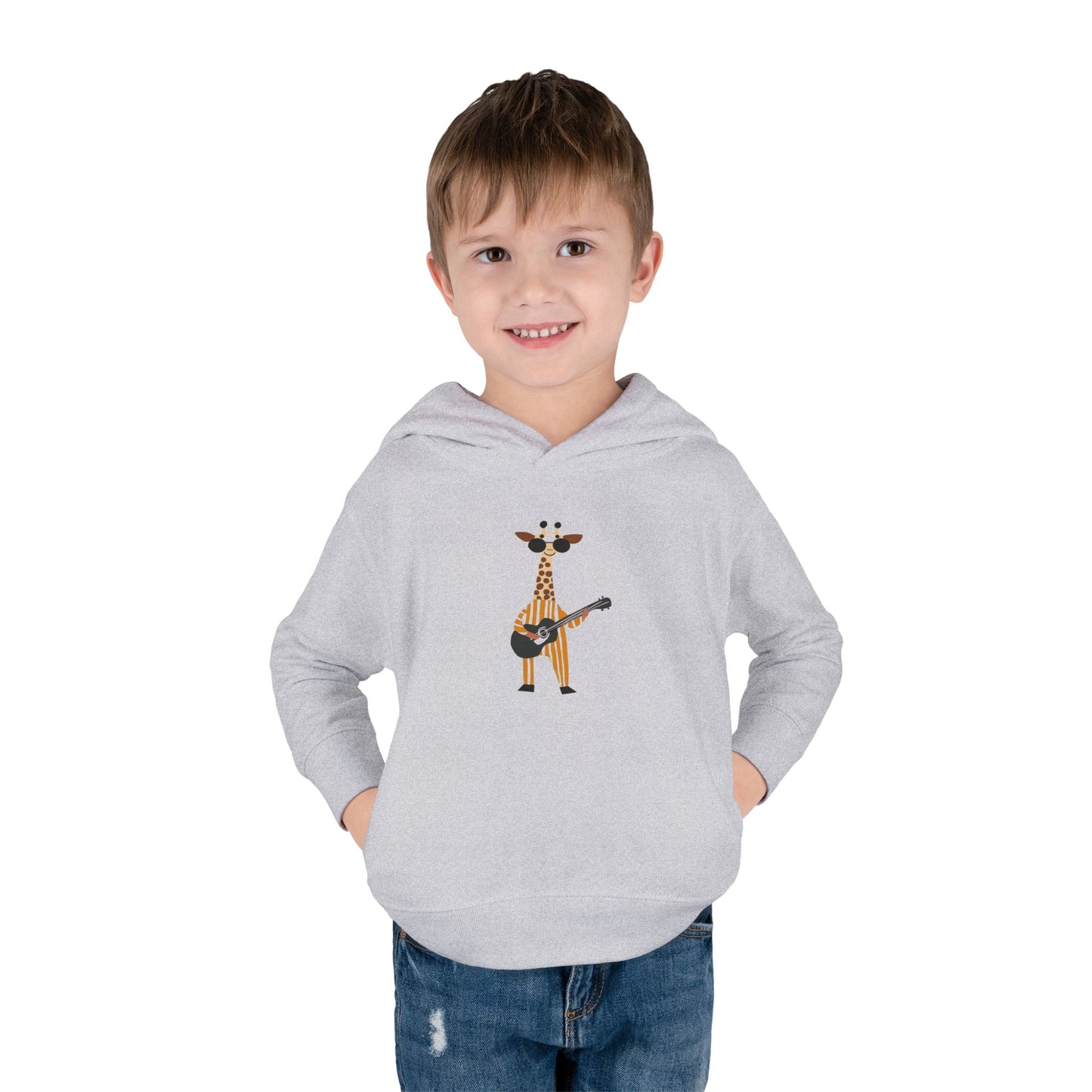 Guitar-Playing Giraffe Toddler Hoodie