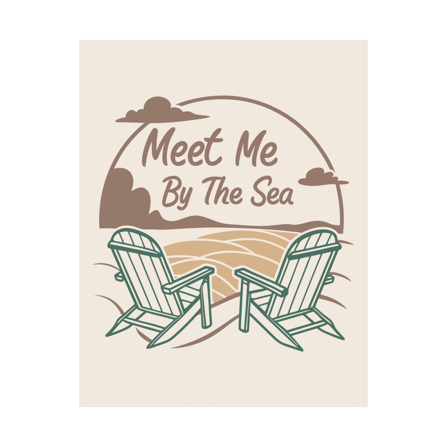 Meet Me By The Sea Coastal Matte Poster