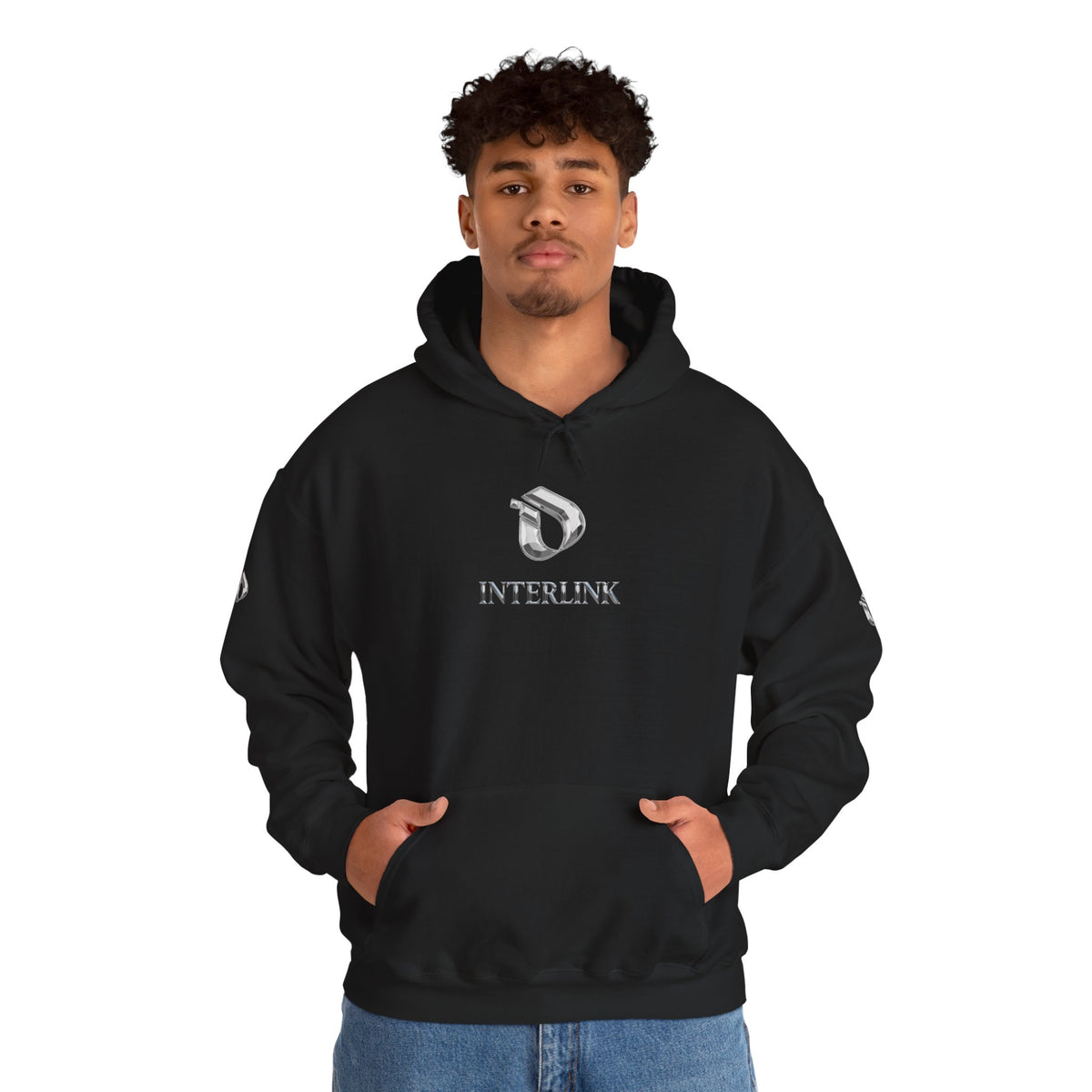Silver Prism Interlink Pullover Hoodie