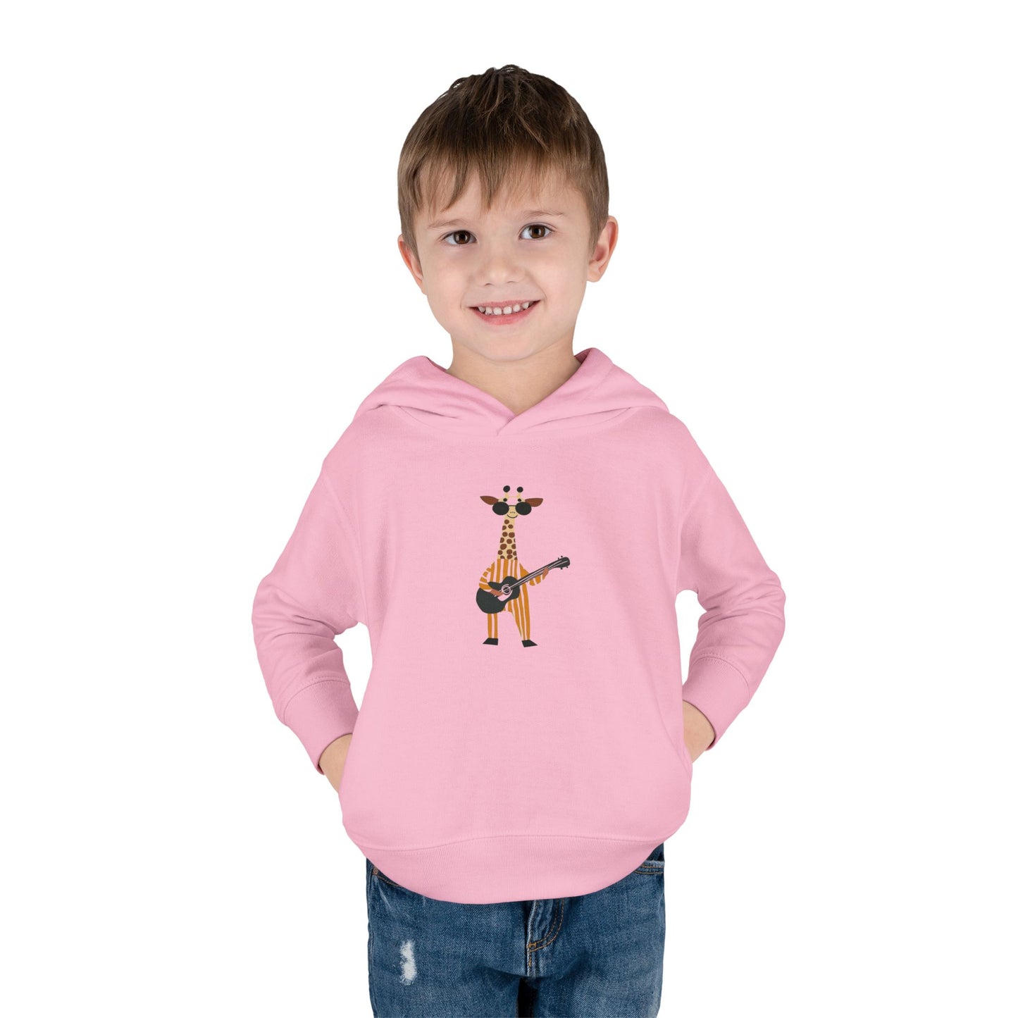 Guitar-Playing Giraffe Toddler Hoodie