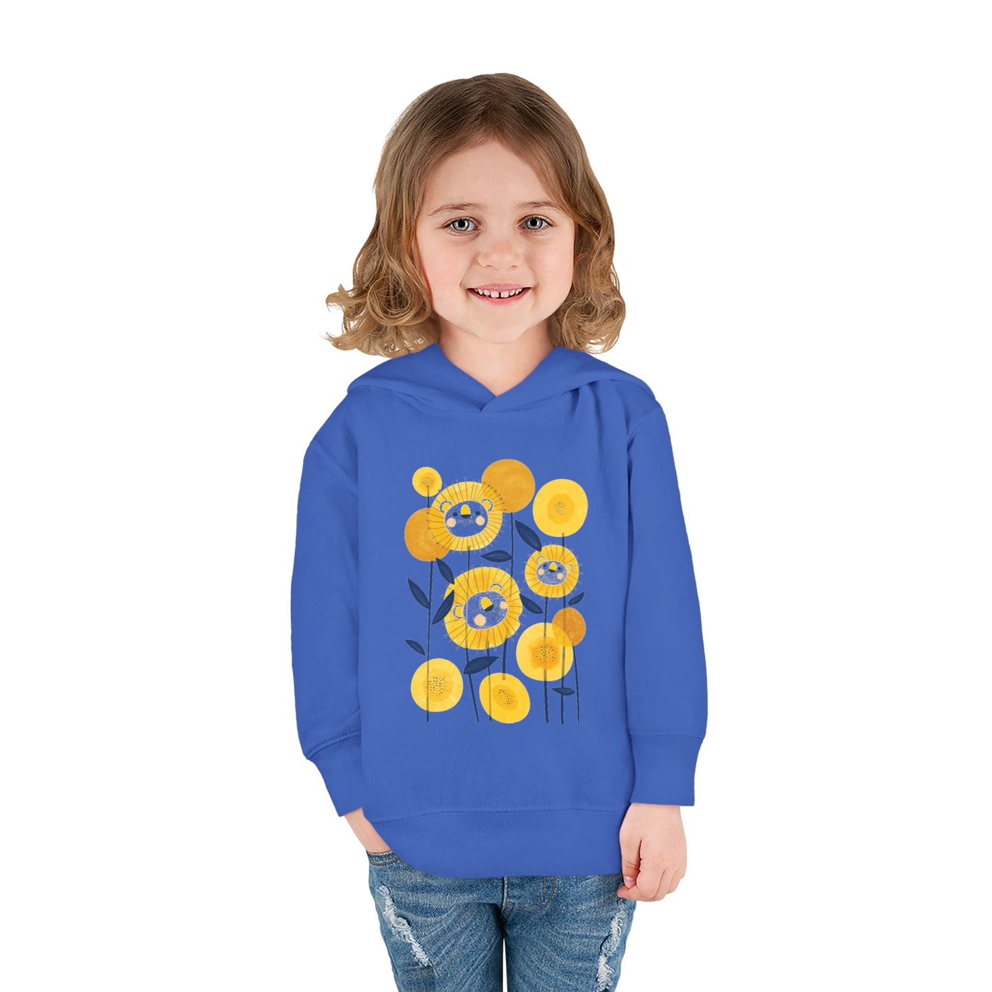Smiling Flower Garden Toddler Hoodie