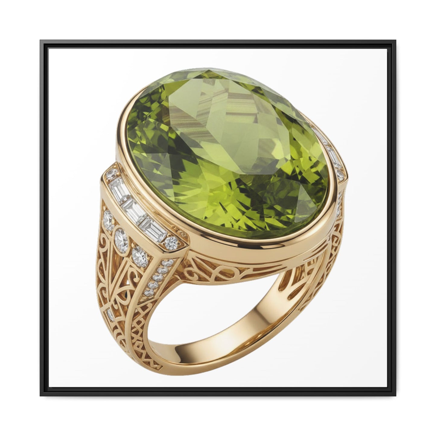 Verdant Oval Peridot Wall Art