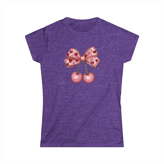 Pink Cherry Bow Graphic Women’s Tee