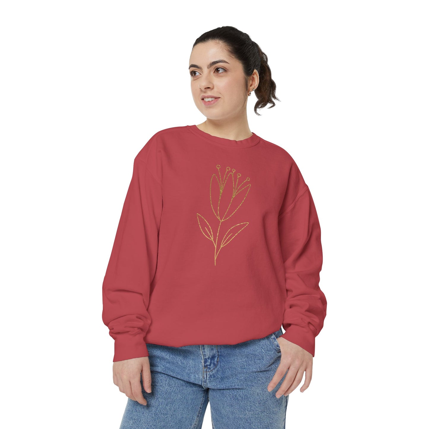 Floral Line Art Sweatshirt